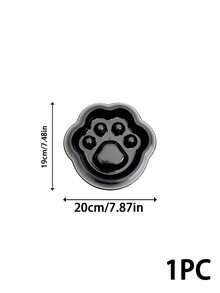 PETSIN 1PC Paw Shaped Slow Feeder Pet Food Bowl / Smooth Glossy Food PP Plastic Cute Cat Paw Outline Multi Macaron Pastel Solid Color Built-In Raised Slow Feed Pillars Wide Scalloped Rim Stable Thick Base - 430ML - View 12