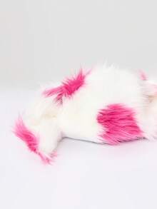 MUSERA Pink And White Faux Fur Bunny Hat Fall Autumn Winter Streetwear  Festival Outfits - Multicolor - View 6