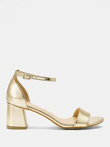 CUCCOO CURVES Plus Size Women's Simple Classic Design Bund Sandals For Christmas Wide Fit Summer Shoes - Metal gold - View 2
