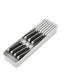 New1pc Silicone Dual-Use Knife Holder Mat - Antibacterial Kitchen Countertop Organizer, Ergonomic Design Non-Slip Grip, Ideal For Knife Storage And Drying - Solid Color - View 8