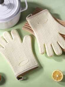 1PC /2pcs Anti-Scalding Gloves And Non-Slip Gloves - Kitchen Oven Gloves - Silicone Oven Gloves - Microwave Oven Baking Tools - View 9
