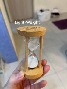 1Pc Funny Hourglasses Letter Graphic 5 Minutes For Home Decoration, Suitable For Living Room, Bedroom And Dining Room, Decor - White - View 7