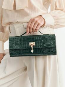 Crocodile pattern dark green