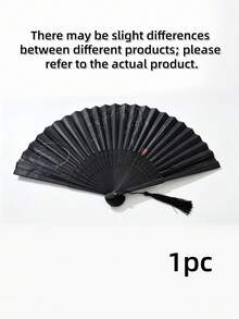 优雅复古的花卉图案竹折扇。手工制作，高品质手扇，适合日常使用和文化活动。是送给学生和传统主义者的理想礼物。竹制装饰品。 - 彩色 - 查看 10