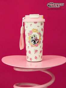 THE POWERPUFF GIRLS X Joivida 17.2oz & 24oz 不鏽鋼保溫杯附手把與吸管 – 防漏、保溫保冷，粉色與白色 Powerpuff Girls 花紋設計，可愛清新，適合居家、辦公室或戶外旅行，生日或情人節的精美禮物 - 粉色 - 查看 14