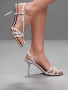 CUCCOO SZL Women Wear High Heels Sandals Party Shoes - Silver - View 8