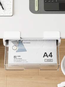 Desk Bottom Drawer‑Type Storage Box, Invisible Under‑Desk Organizer For Office Home Study Desk Stationery Supplies Storage - Multicolor - View 8