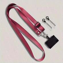 Adjustable Phone Lanyard, Dual-Use Strap For Hanging Or Crossbody, Solid Color Halter, Suitable For Hanging Smartphones, Bags, And Keys, Convenient - Multicolor - View 19