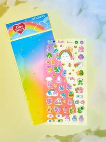 SHEIN X Care Bears Cute Graffiti Sticker, Suitable For Decorating Notebooks, Phone Cases, Suitcases, Etc - Multicolor - View 2