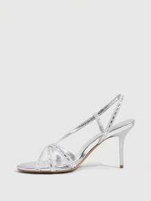 CUCCOO SZL Women Wear High Heels Sandals Party Shoes - Silver - View 5