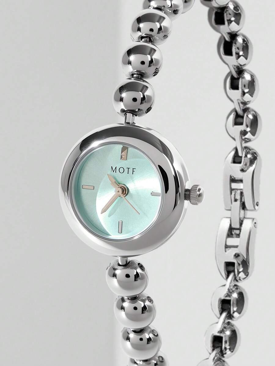 MOTF PREMIUM FASHION SILVER DOUDOU SMALL DIAL WATCH WOMEN'S NEW LIGHT LUXURY NICHE WOMEN'S TEMPERAMENT VERSATILE BRACELET WATCH - silver - View 1