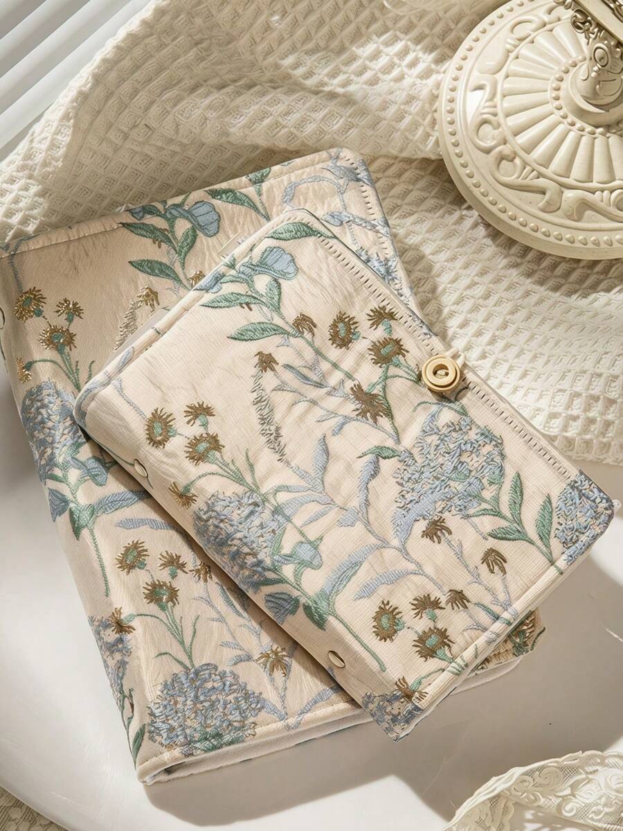 Haus Hana 1pc Loose-Leaf Journal, Artistic A5/A6 Notebook, Cute Diary & Notepad - multicolor - View 1