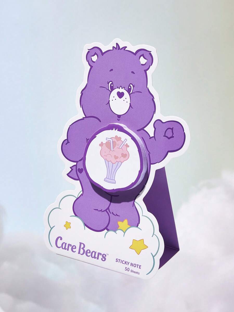 SHEIN X Care Bears 50 80g Double Adhesive Sticky Notes For Records, Journals, Reminders And Decorations - 9.2*15 - View 1