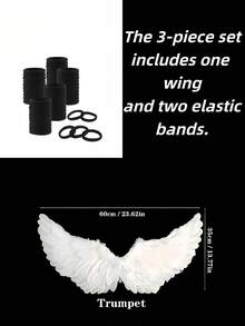 3PCS LIGHTWEIGHT DECORATIVE ANGEL DEVIL WINGS SET FOR COSPLAY WEDDING TRAVEL PHOTOGRAPHY PARTY STAGE PERFORMANCE FESTIVAL DECOR COSTUME PROPS ACCESSORIES GIFT - Multicolor - View 12