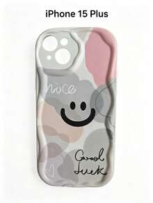 1 Pc,Fashionable Phone Case, Featuring Smile Face Pattern, Shockproof, Water-Resistant And Scratch-Resistant, Compatible With Iphone 15/Plus/Pro/Pro Max - Multicolor - View 11