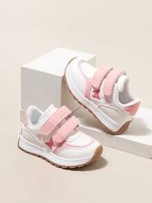 SHEIN 1 Pair Of Women's Butterfly Embroidered Retro Style Pink Contrasting Color Design Non-Slip Four-Season Sports Shoes - White - View 4