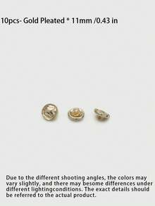 1 Pack 10 Pieces Irregular Concave‑Convex Wrinkled Metal Buttons Versatile Decorative Fasteners For Men Women Shirt Cardigan Outerwear Sewing Accessories - 10pcs - View 11