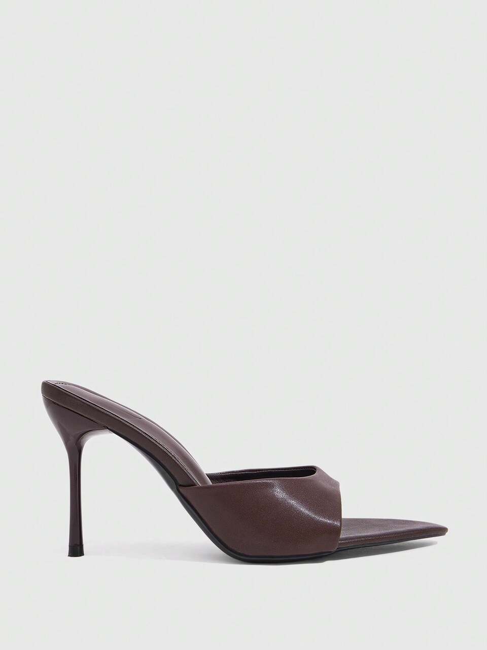 CUCCOO SZL Women's Pointed Patent Leather Open-Toed Sandals, Open Stiletto Slippers, Casual High Heels For Parties And Nightclubs