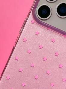 ShellaStory Casing Ponsel Motif Bintang Warna Solid Sederhana dan Lucu dengan Lapisan Perak, Kompatibel dengan iPhone 17 Pro Max 17 Pro 17 16 Pro Max 16 Pro 16 15 Pro Max 15 Pro 15 14 Pro Max 14 Pro 14 13 Pro Max 13 12 Pro, Pelindung Anti Guncangan - Berwarna merah muda - View 3