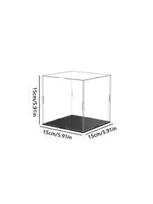 Black Base High-Definition Collectible Display Box, Assembled Transparent Acrylic Box, Alternative To Glass Box, Used For Displaying Figurines, Dolls, Ornaments, Home Storage & Organization, Gift Box - Black - View 17