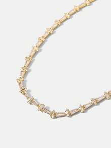 MOTF PREMIUM PRE IRREGULAR SHAPE STONE ELEGANT NECKLACE - Gold - View 8