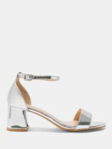 CUCCOO CURVES Plus Size Women's Simple Classic Design Bund Sandals For Christmas Wide Fit Summer Shoes - Silver A - View 2