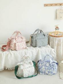 SHEIN 1pc Spacious Mom HandBag With Multiple Compartments, Convenient & Fashionable For Mother And Child - Multicolor - View 1