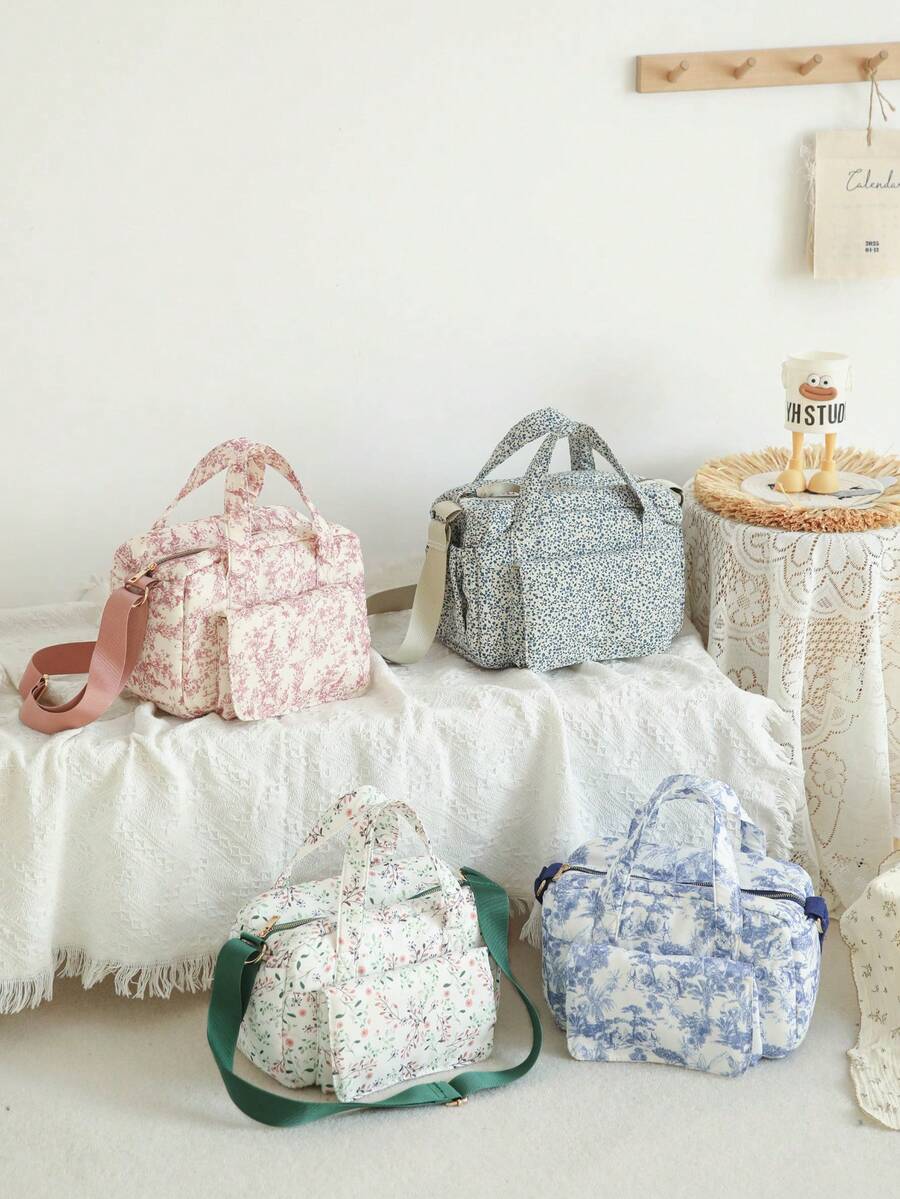 SHEIN 1pc Spacious Mom HandBag With Multiple Compartments, Convenient & Fashionable For Mother And Child - Multicolor - View 1