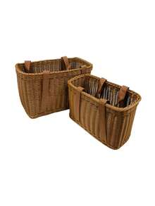 Wicker Shopping Basket With Handles - A Reusable Handwoven Market Basket Suitable For Grocery Stores, Farmers Markets, Harvesting, Picnic Bouquet Collection, And Home Storage. - Picnic Basket - View 6