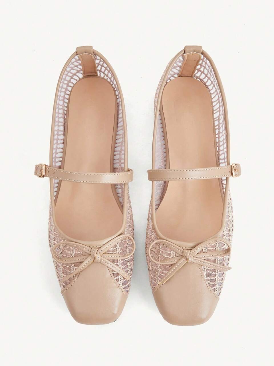 CUCCOO CHICEST Women's Shoes Spring And Summer Flat Bottom Square Head Single Shoes Rear Strap Mary Jane Versatile Elegant And Fashionable Wear