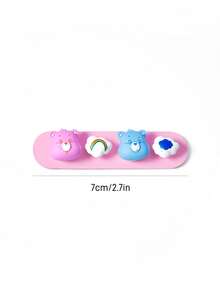 SHEIN X Care Bears Love Bear Data Cable Protection - Pink blue and white - View 3