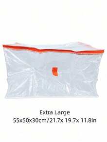 Haus Hana Large Capacity Clear Foldable Clothes Storage Bag, Moisture Resistant Dustproof Quilt Organizer With Visible Window & Pull Tab, Space Saving Case For Blankets, Jackets, Pillows, Towels, Linens, Closet, Wardrobe, Under Bed, Moving & Travel - Multicolor - View 13