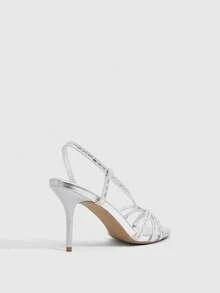 CUCCOO SZL Women Wear High Heels Sandals Party Shoes - Silver - View 4