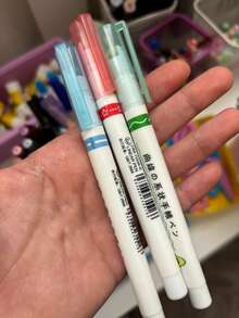 6支装荧光笔笔记本曲线笔滚珠花笔双头打印轮廓笔创意波浪花圆珠笔返校 - 彩色 - 查看 8