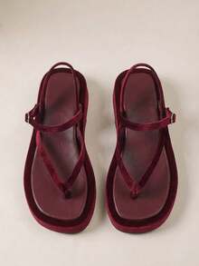 Korean velvet burgundy