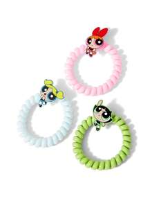 THE POWERPUFF GIRLS X SHEIN 接髮髮箍套組 - 彩色 - 查看 5