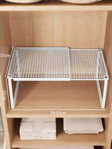 Adjustable And Expandable Closet Organizer‑‑Space‑Saving For Kitchen, Bedroom And Desk Organization, Multi‑Functional Storage Rack, Shoe Cabinet Storage, Sundries Rack, Closet Storage Solution, Closet Divider, Cabinet Organization And Storage - Multicolor - View 6