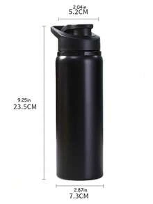 1PC 700ml Portable Stainless Steel Bicycle Water Bottle Straight Drinking Outdoors Sports Travel Kettle Metal Water Bottle - Black - View 8