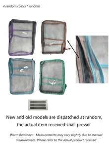 Double Layer Nylon Mesh Organizer Bag, Thickened L-Shaped Document Bag, Light Color Transparent Mesh File Bag, Large Capacity Student Mesh File Storage Bag - Portable Zipper Backpack, With Handle Exam Subject Organizer Bag, Transparent Student - A4 - View 17