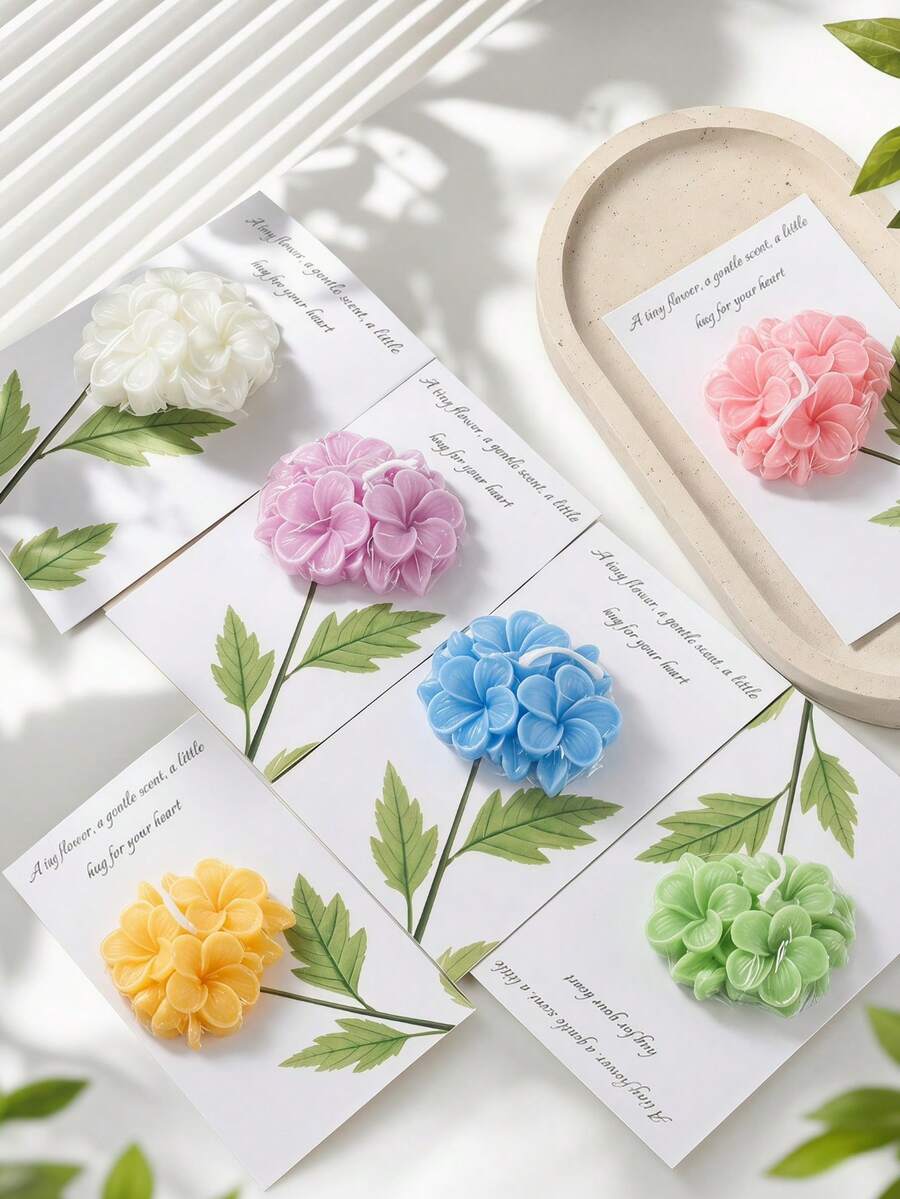 Haus Hana 2 Pieces Per Set. Each Set Includes A Hyacinth-Shaped Fragrance Candle And A Card. Suitable For Home Decoration, Valentine's Day Gifts, Wedding Decorations, And Party Table Decorations. A Gift For Mom. - 2pcs - View 1