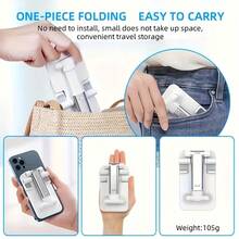 Teckwe Adjustable Foldable Desktop Phone Stand Freely Liftable Height Anti-Slip Stable Base Universal Smartphone Holder Home Office Daily Use - White - View 7