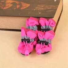 PETSIN 4-Piece Set Of Waterproof And Anti Slip Pet Dog Shoes, Chihuahua Small Dog And Puppy Rain Boots - Multicolor - View 3