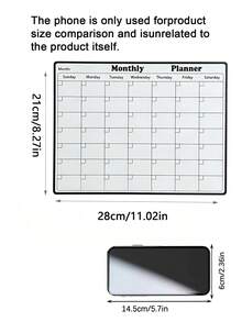 Erasable Monthly & Weekly Planner, Magnetic Calendar Stickers, Whiteboard Flexible Magnetic Note Pads, Message Boards, Refrigerator Magnets - multicolor - View 4