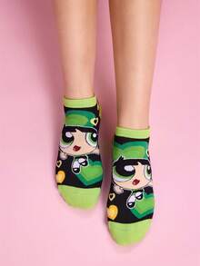 THE POWERPUFF GIRLS X SHEIN Powerpuff Girls 3-Pack Women's Socks - variegated - View 4