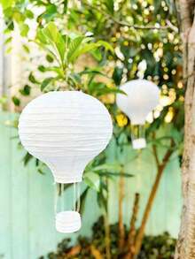 5 Pieces Of Wedding Hanging Decorations: Paper Lanterns In The Shape Of Hot Air Balloons, Reusable Party Ball Lights For Crafts, Wedding, Birthdays, Engagements, Baby Shower Parties, Family Gatherings, Classroom Decorations For Back To School - Multiple Styles - View 9