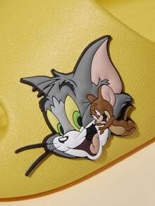 Tom and Jerry Artist x SHEIN Stylish And Cute Children's Slippers, EVA Material, Lightweight, Toe Protection, Suitable For Children And Adolescents To Wear Indoors And Outdoors, C - Yellow - View 5