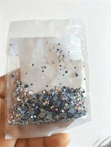 1440pcs White 0.14-0.66cm Decorative , Artificial Crystal, For DIY Decor,Halloween Costume Decor - White - View 9