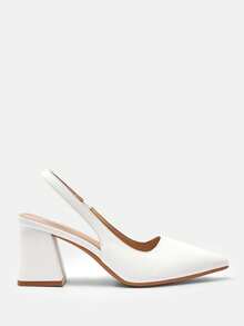 CUCCOO CURVES Women's White Classic Comfortable Pointed High Heels, Large Size Optional, Suitable For Christmas And New Year Festival Atmosphere, Suitable For Autum - White 3 - View 5