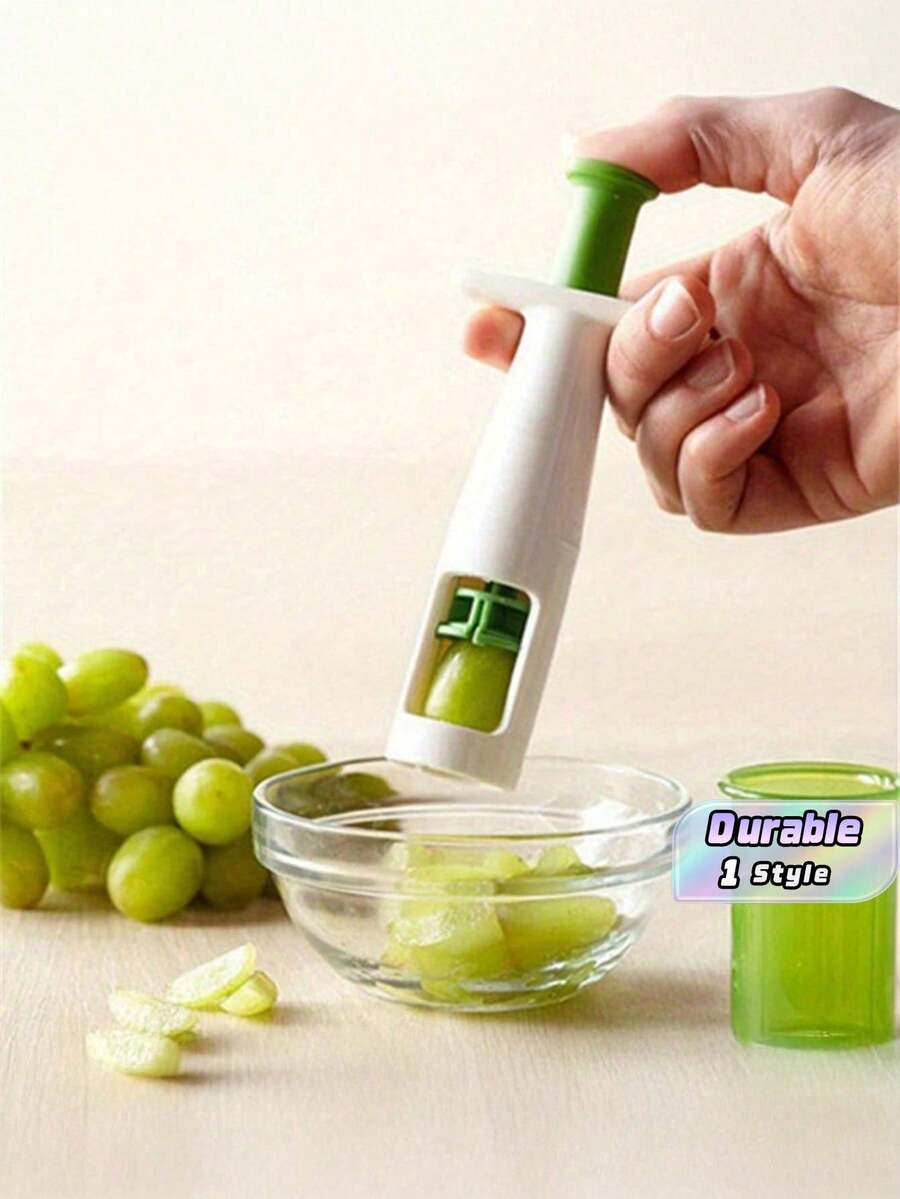 1 buah Alat Pemotong Buah Manual - Alat Dapur Plastik, Desain Ergonomis, Efisien untuk Memotong Tomat, Anggur, dan Buah Beri | Portabel, Tidak Membutuhkan Listrik, Mudah Digunakan, Ringkas & Kokoh, Cocok untuk Pemula Memasak - MultiWarna - View 1