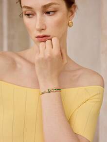 MOTF PREMIUM PRE ELEGANT MINIMALIST MICRO-SET MINIMALIST GREEN STONE JEWELRY - Green - View 11